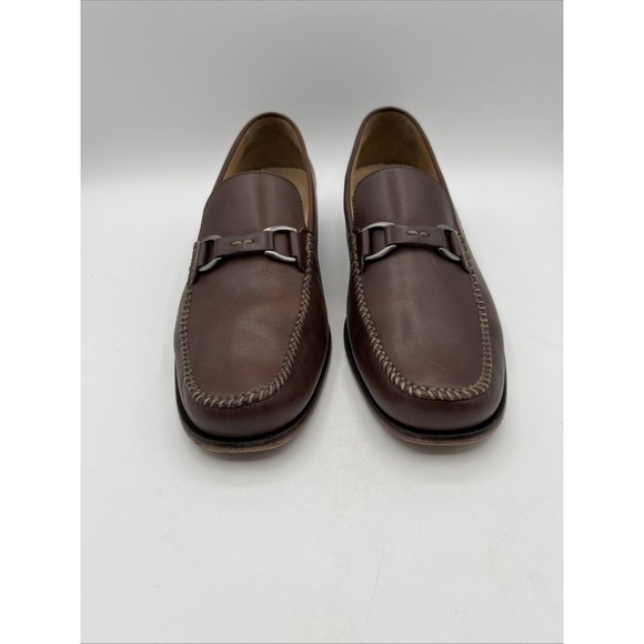 Johnston & Murphy Bit Loafers Mens‎ 10.5 M Brown Leather Moc Toe Slip On Shoes main image 5